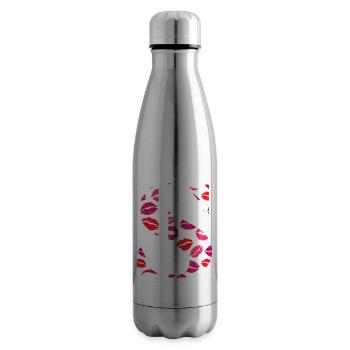 Letters s kisses - Insulated Water Bottle - silver - Right