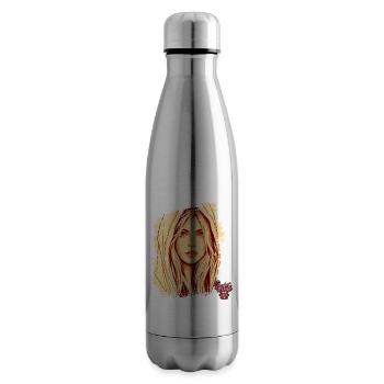 positive mind vibes life, Positive thinking - Bouteille isotherme - argent clair - Droite