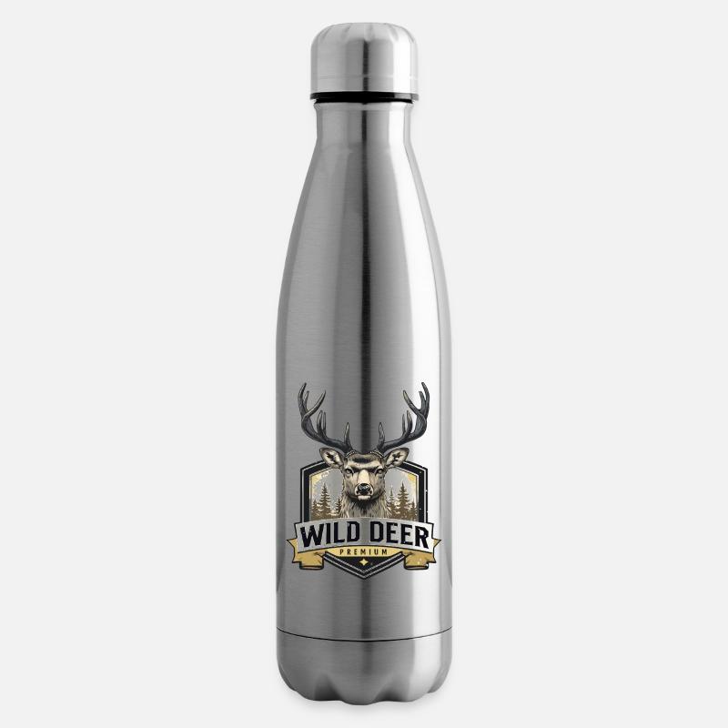 Majestätischer Wildhirsch - Isolierflasche - Lightsilver
