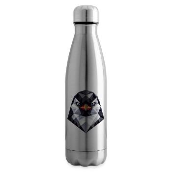 Pingouin style géométrique portrait têtu - Bouteille isotherme - argent clair - Droite
