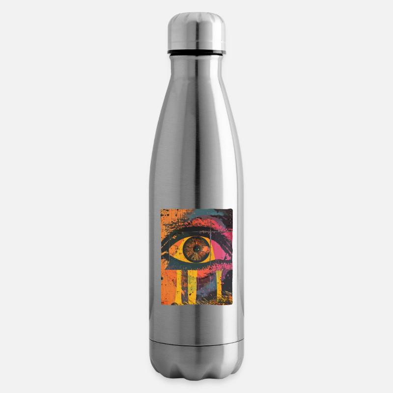 Pop Art Auge Graffiti - Isolierflasche - Lightsilver