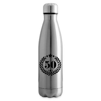 50. Geburtstags Kranz - Anniversary Wreath - Isolierflasche - Lightsilver - Rechts