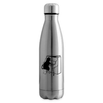 Katze Klavier Musik - Isolierflasche - Lightsilver - Rechts