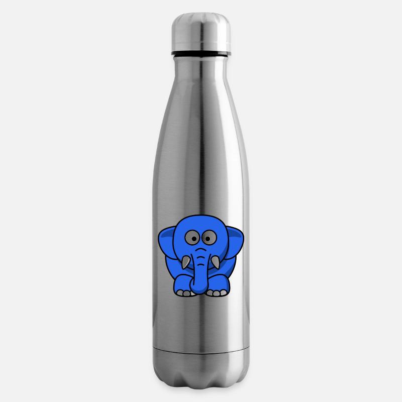 blauer Elefant - Insulated Water Bottle - silver