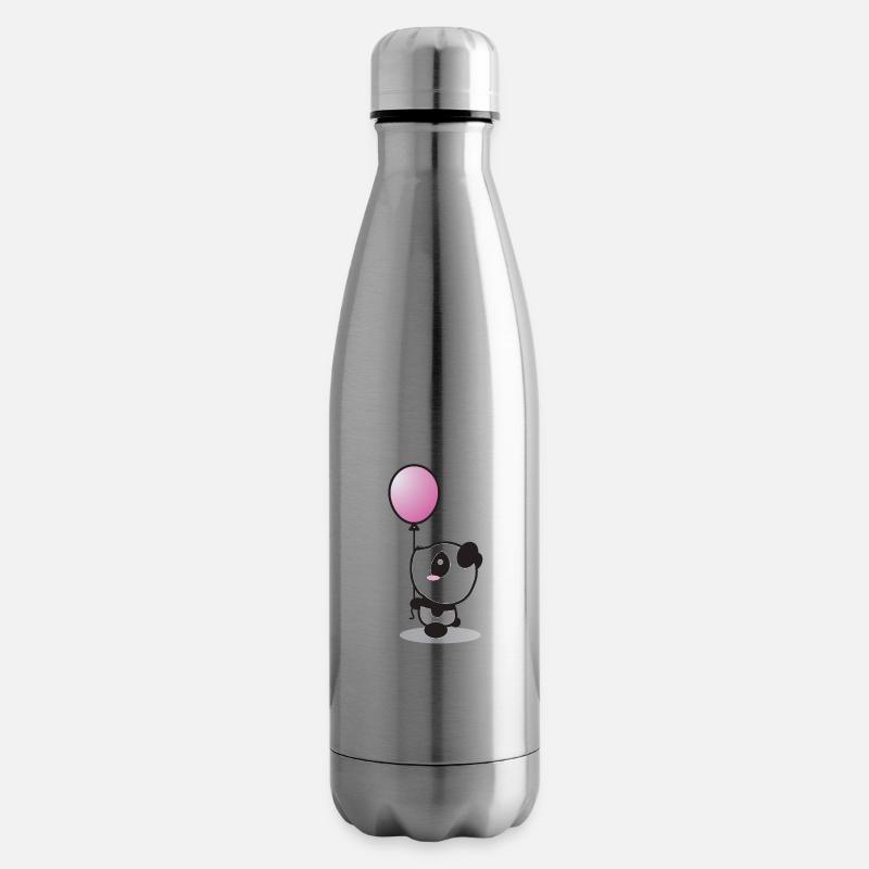 panda avec baloon - Bouteille isotherme - argent clair