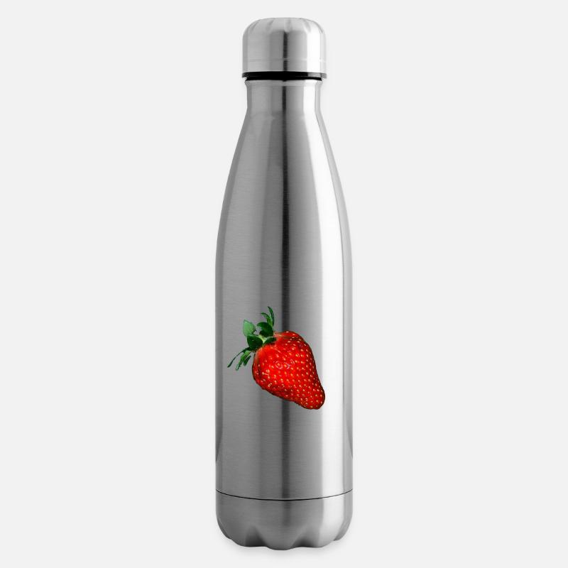 fraise - Bouteille isotherme - argent clair