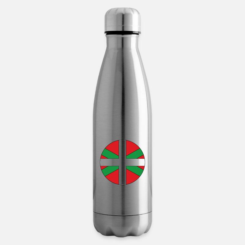 euskal herria design 7 - Bouteille isotherme - argent clair