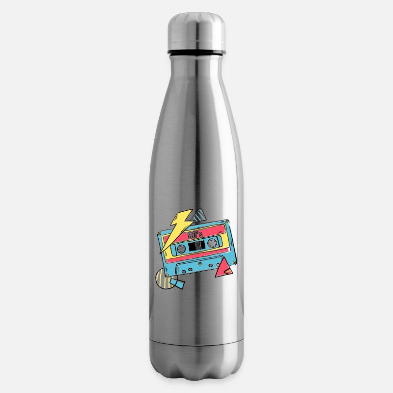 Kassette Musik 80s Geschenk Pop Style Geschenkidee - Isolierflasche - Lightsilver