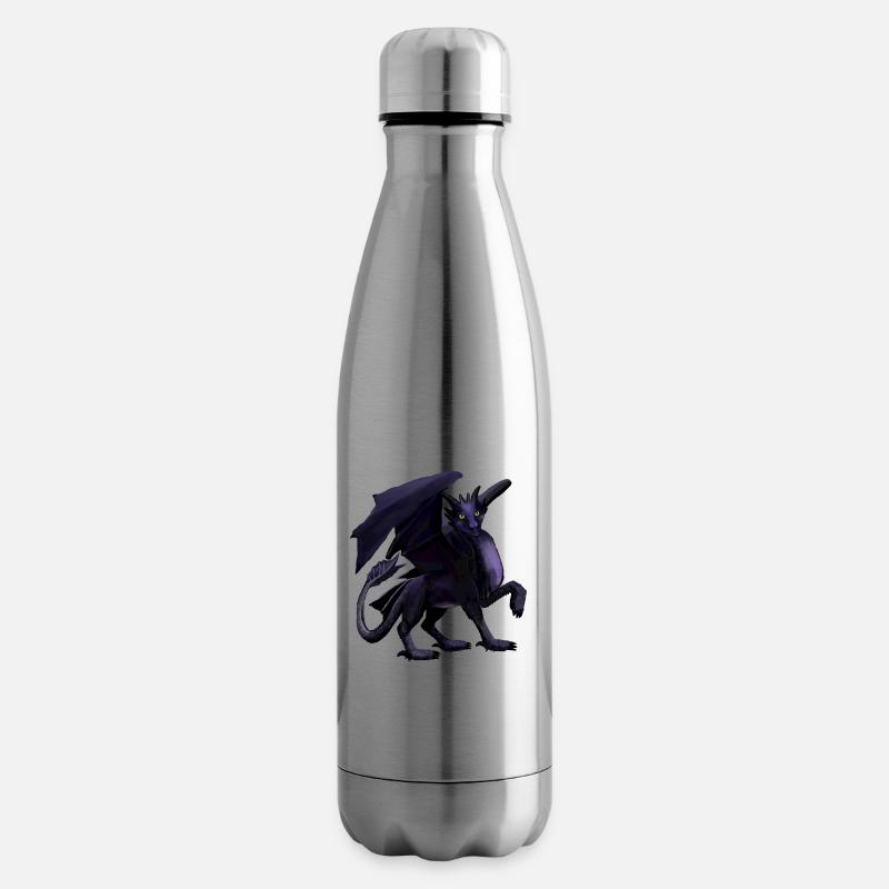dragon noir - Bouteille isotherme - argent clair