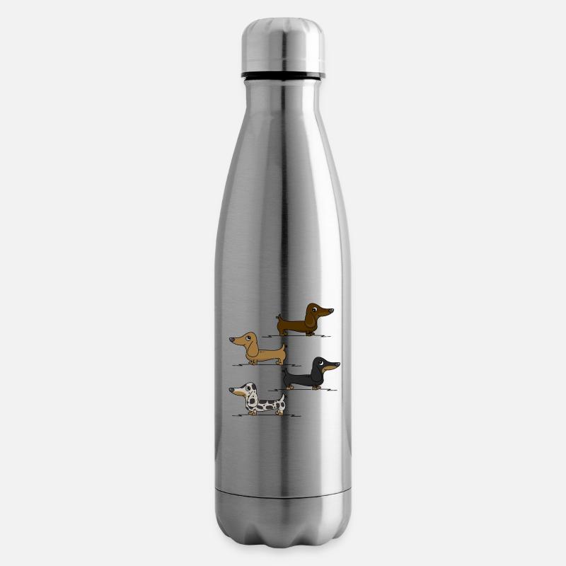 Teckels - Bouteille isotherme - argent clair