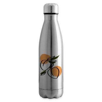 Pêches juteuses - Bouteille isotherme - argent clair - Droite