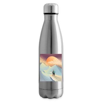 Thor se rend à Jotunheim - Bouteille isotherme - argent clair - Droite