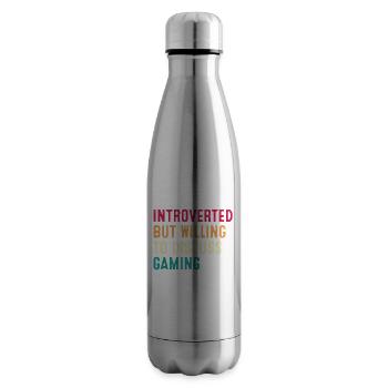 Introvertiert, aber bereit, über Gaming Retro zu diskutieren - Isolierflasche - Lightsilver - Rechts
