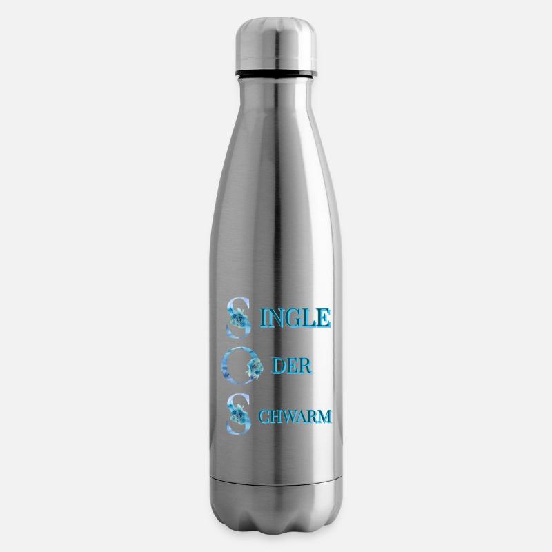 SOS Single oder Schwarm - Isolierflasche - Lightsilver