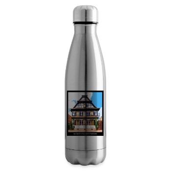 Alsatian half-timbered house - Insulated Water Bottle - silver - Right
