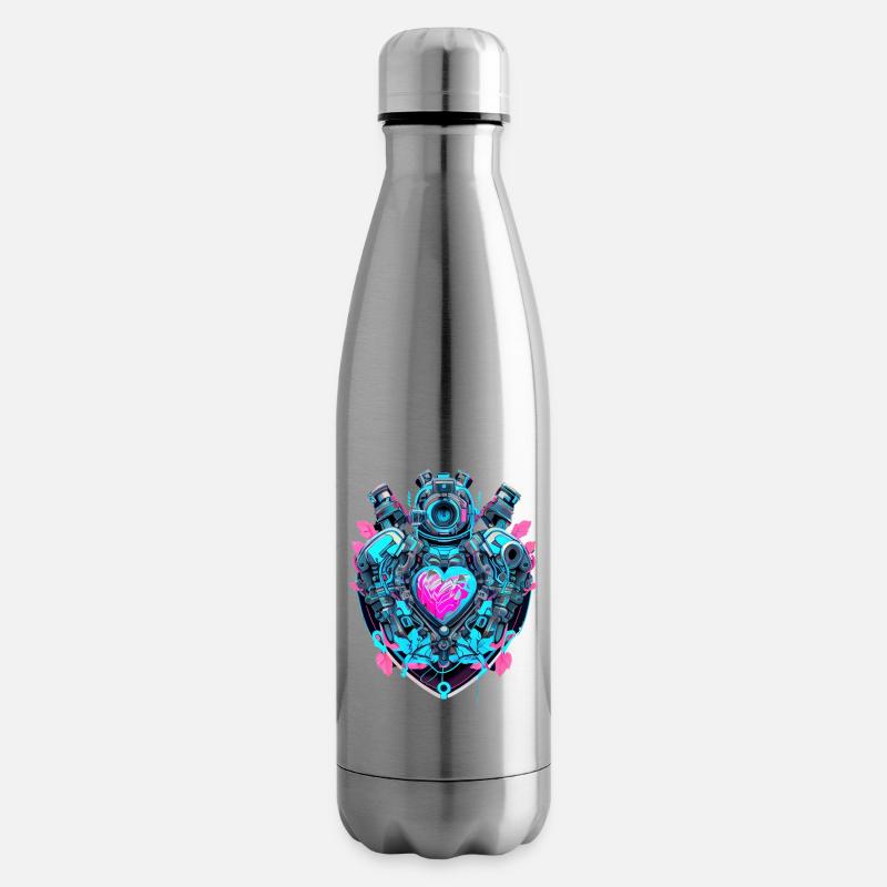Cœur de cyborg - Bouteille isotherme - argent clair