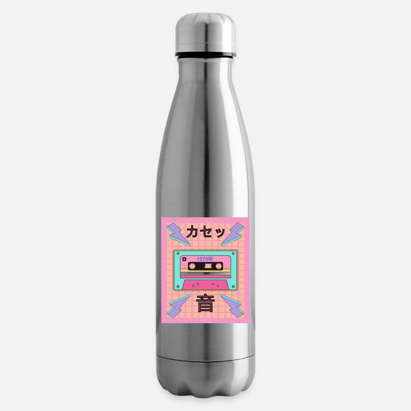 old cool music cassette - Isolierflasche - Lightsilver