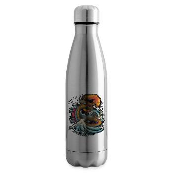 Chinese dragon emerging from water - Bouteille isotherme - argent clair - Droite