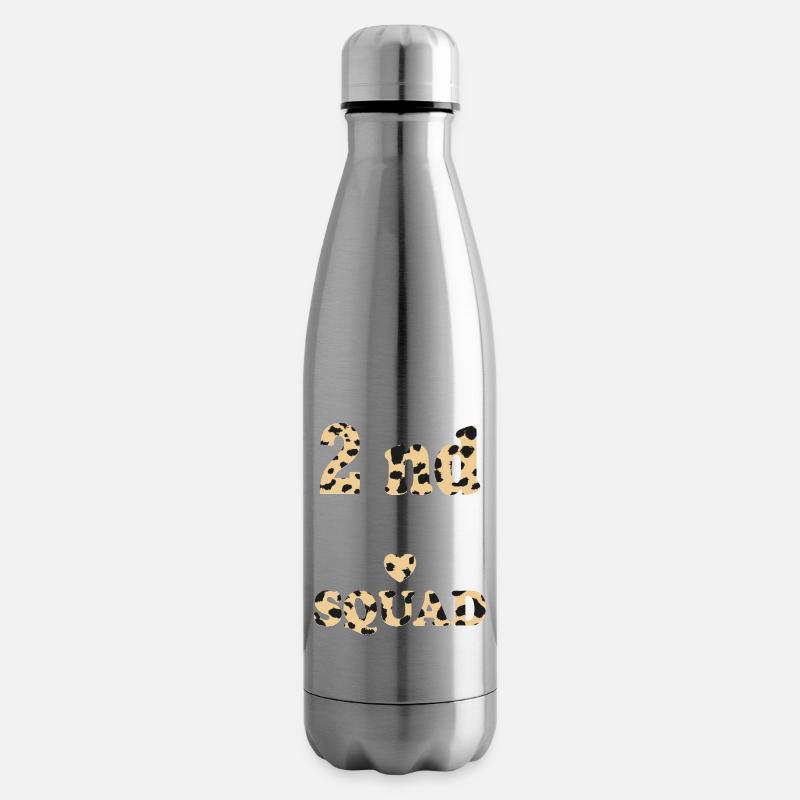 Cadeaux d’enseignant Leopard 2nd Grade - Bouteille isotherme - argent clair