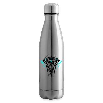 Diamond Jewel Gemstone - Insulated Water Bottle - silver - Right