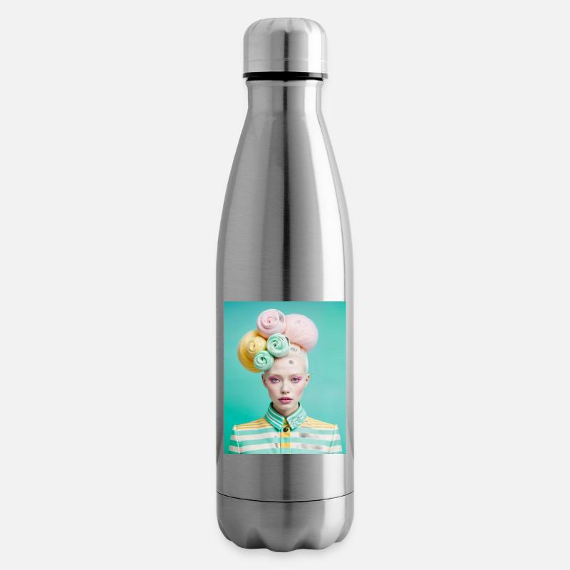 Barbe à papa, Art numérique - Bouteille isotherme - argent clair