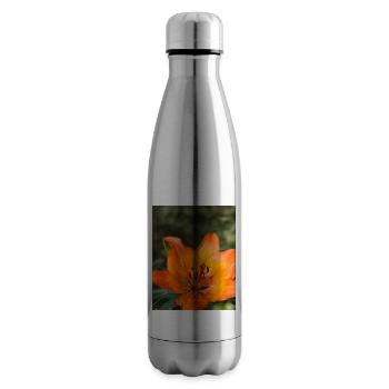 Orange Tiger Lily - Insulated Water Bottle - silver - Right