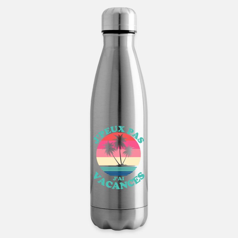 Vacances d'été - Bouteille isotherme - argent clair