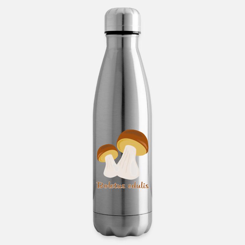 Champignons d’automne - Bouteille isotherme - argent clair