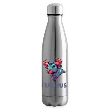 stier cartoon - Isolierflasche - Lightsilver - Rechts