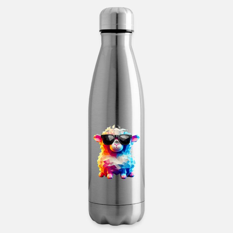 Coole Lammfell-Sonnenbrille - Isolierflasche - Lightsilver