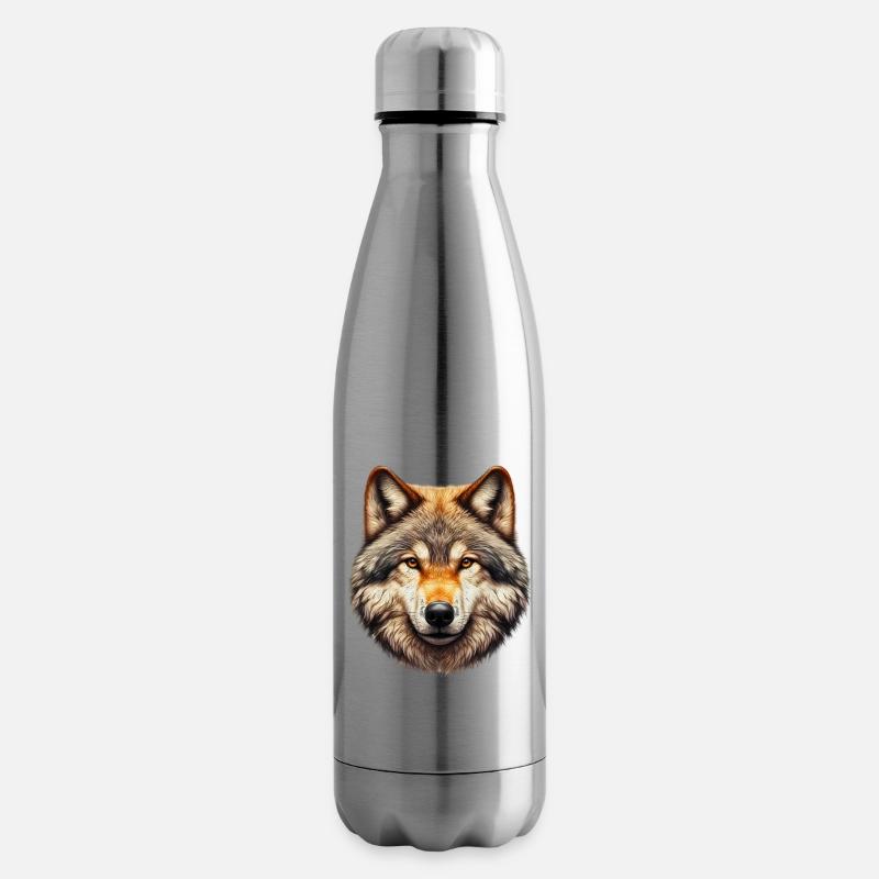 Loup - Bouteille isotherme - argent clair