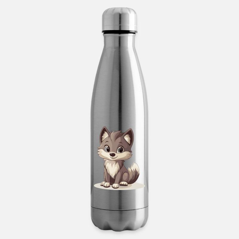 petit loup - Bouteille isotherme - argent clair