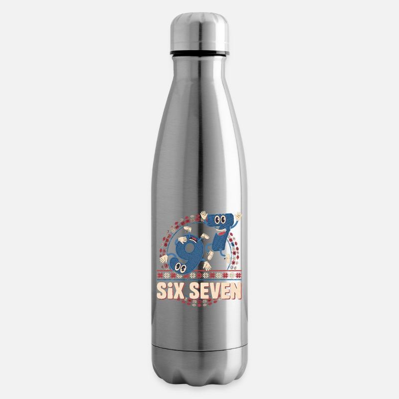 6 7 Sechs Sieben Meme -- Aura Points Kids Gaming - Isolierflasche - Lightsilver