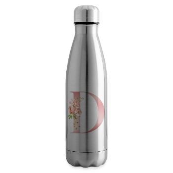 Pastel floral d with bouquet - Insulated Water Bottle - silver - Right