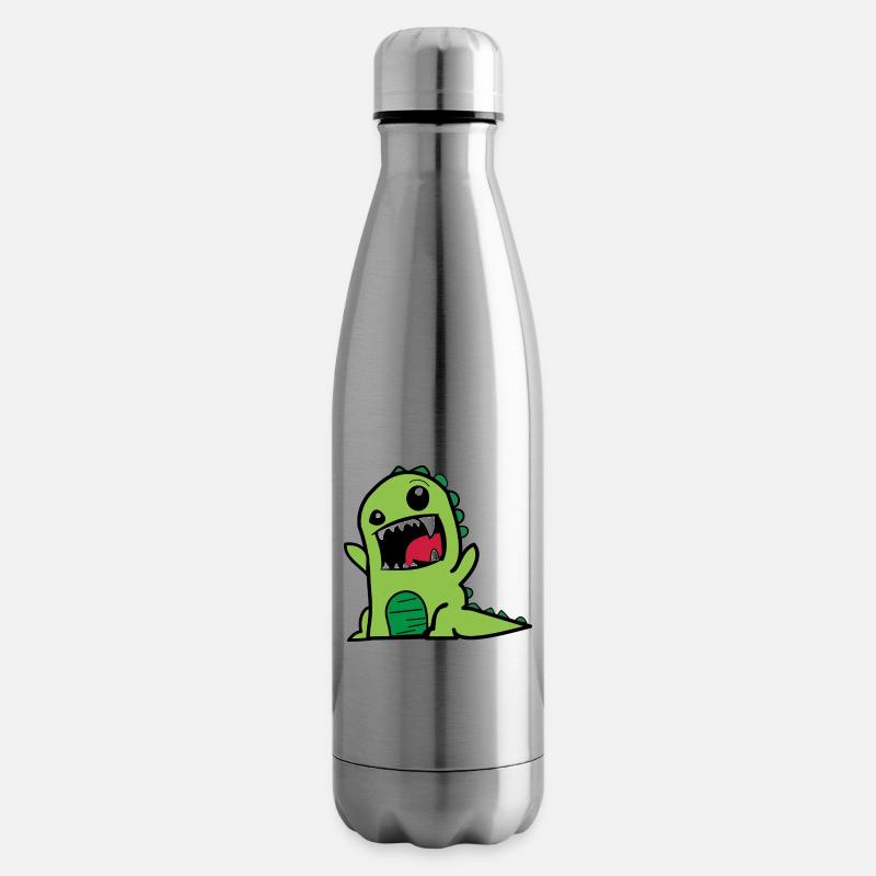 Dino Comic Cartoon - Isolierflasche - Lightsilver