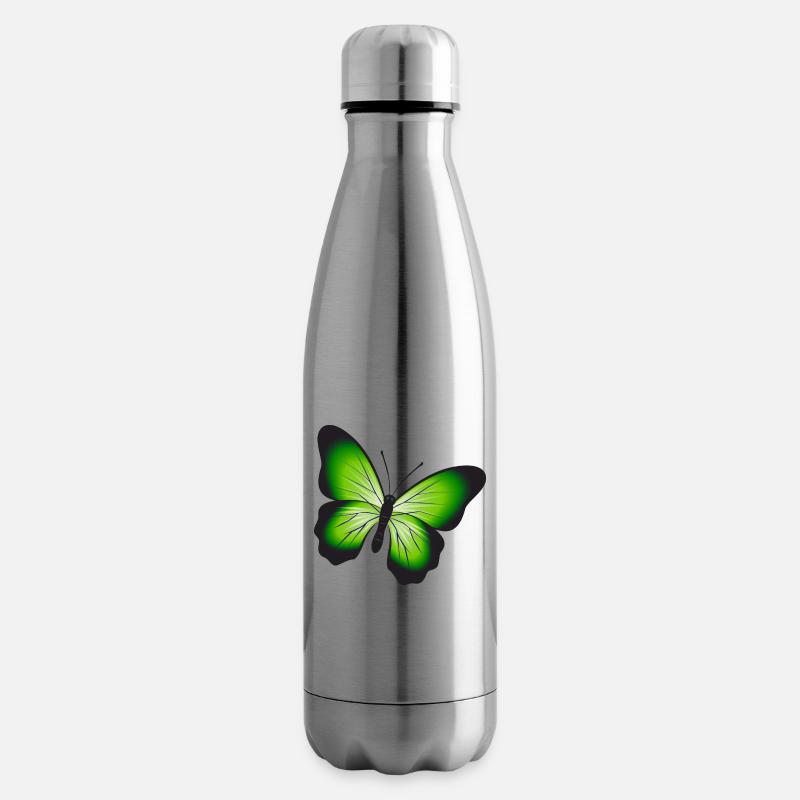 Ein schöner Schmetterling - Isolierflasche - Lightsilver