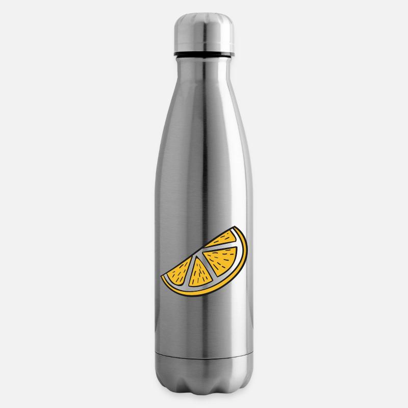tranche d'orange - Bouteille isotherme - argent clair