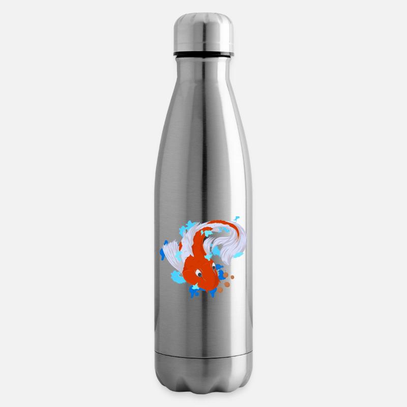 Koi Karpfen - Isolierflasche - Lightsilver