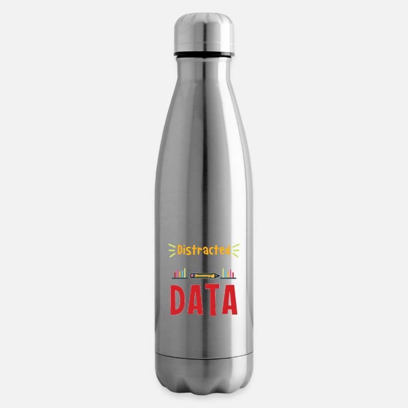 Easily Distracted By Data Pour les analystes de données - Bouteille isotherme - argent clair