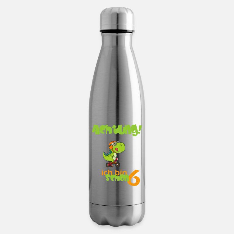 Dino Geburtstag 6 - Isolierflasche - Lightsilver
