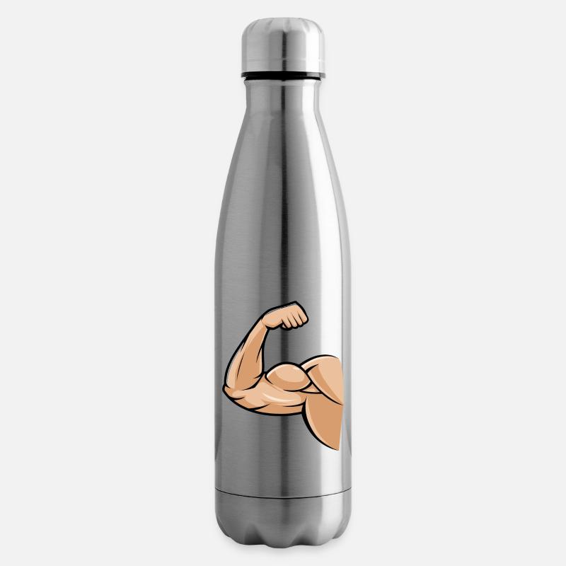 biceps muskel - Isolierflasche - Lightsilver
