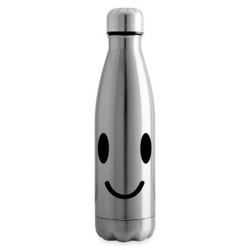 smile face - Insulated Water Bottle - silver - Right