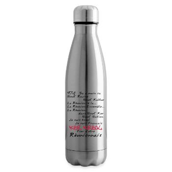 La Réunion Kosement kreol T-Shirt Homme - Bouteille isotherme - argent clair - Droite