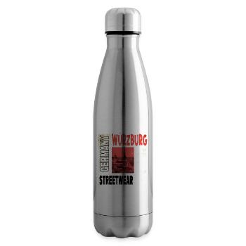 Würzburg Germany City Skyline Home Love - Insulated Water Bottle - silver - Right