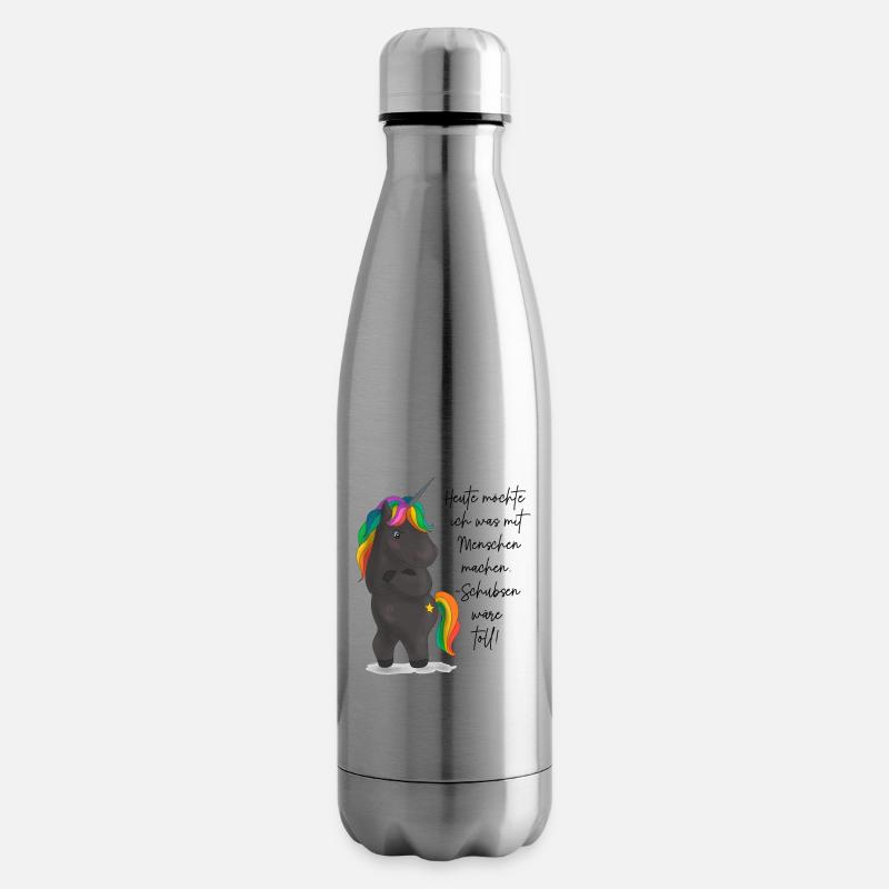 Einhorndrache mit Regenbogenmähne - Isolierflasche - Lightsilver