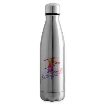 Badminton Badminton Sport Player Vintage Rétro - Bouteille isotherme - argent clair - Droite