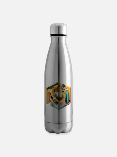 3D - Isolierflasche - Lightsilver