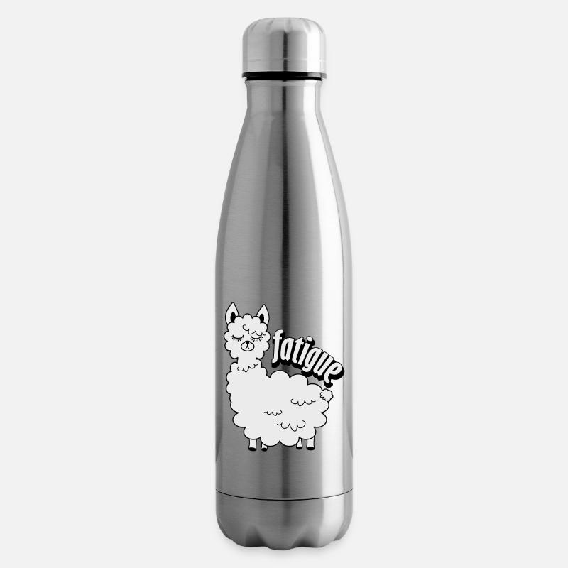 Sleeping llama - Insulated Water Bottle - silver