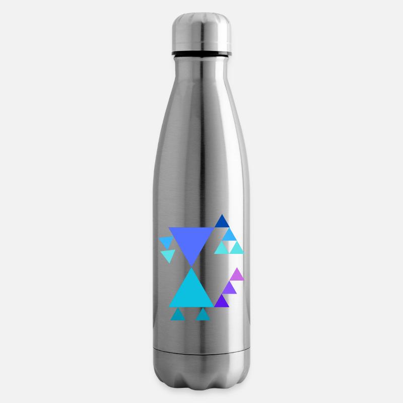 Triangle pattern - Insulated Water Bottle - silver