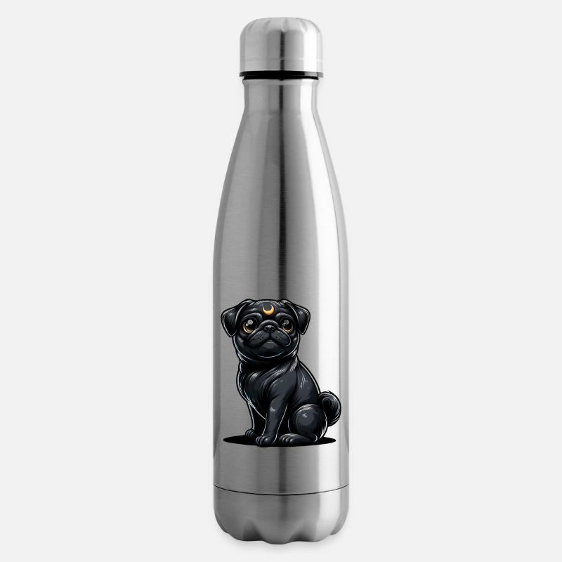 Mondwächter Mops - Isolierflasche - Lightsilver
